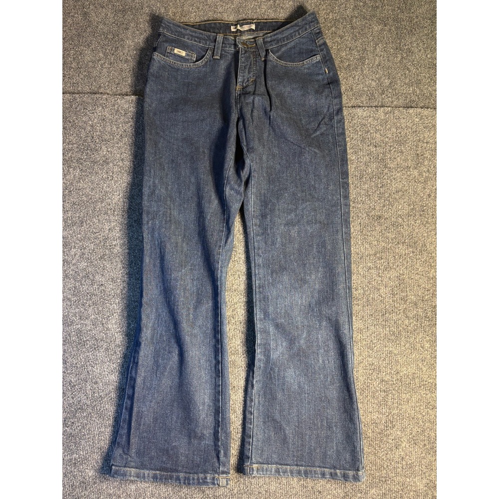 Lee Natural Bootcut Jeans Women Petite 4 Blue Denim Stretch Just Below the Waist